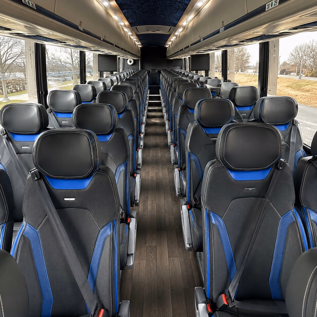 goodyear charter bus rental interior